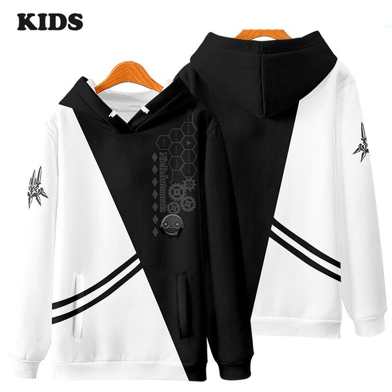 

Men's Hoodies & Sweatshirts Kids NieR Automata 2B YoRHa No. 2 Type B 9S 9 S Cosplay Costume Men Women 3D Black White Oversized Hoodie, Zipper hoodie 008
