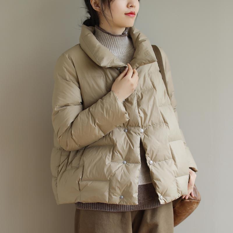 

Women's Jackets Winter Women Coat Loose Fleece Thicken Keep Warm Collar Lightweight Outdoor Daily All-Match Solid Color Outwear Female, Black;brown