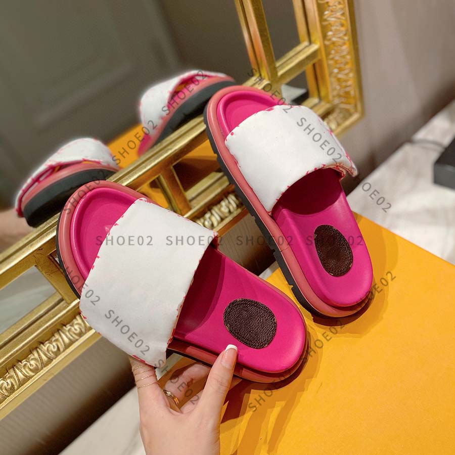 

woman slipper fashion lady Sandals Beach Velcro Classic pattern Sell Well slippers platform Alphabet Rubber slides By shoe02 04, #5