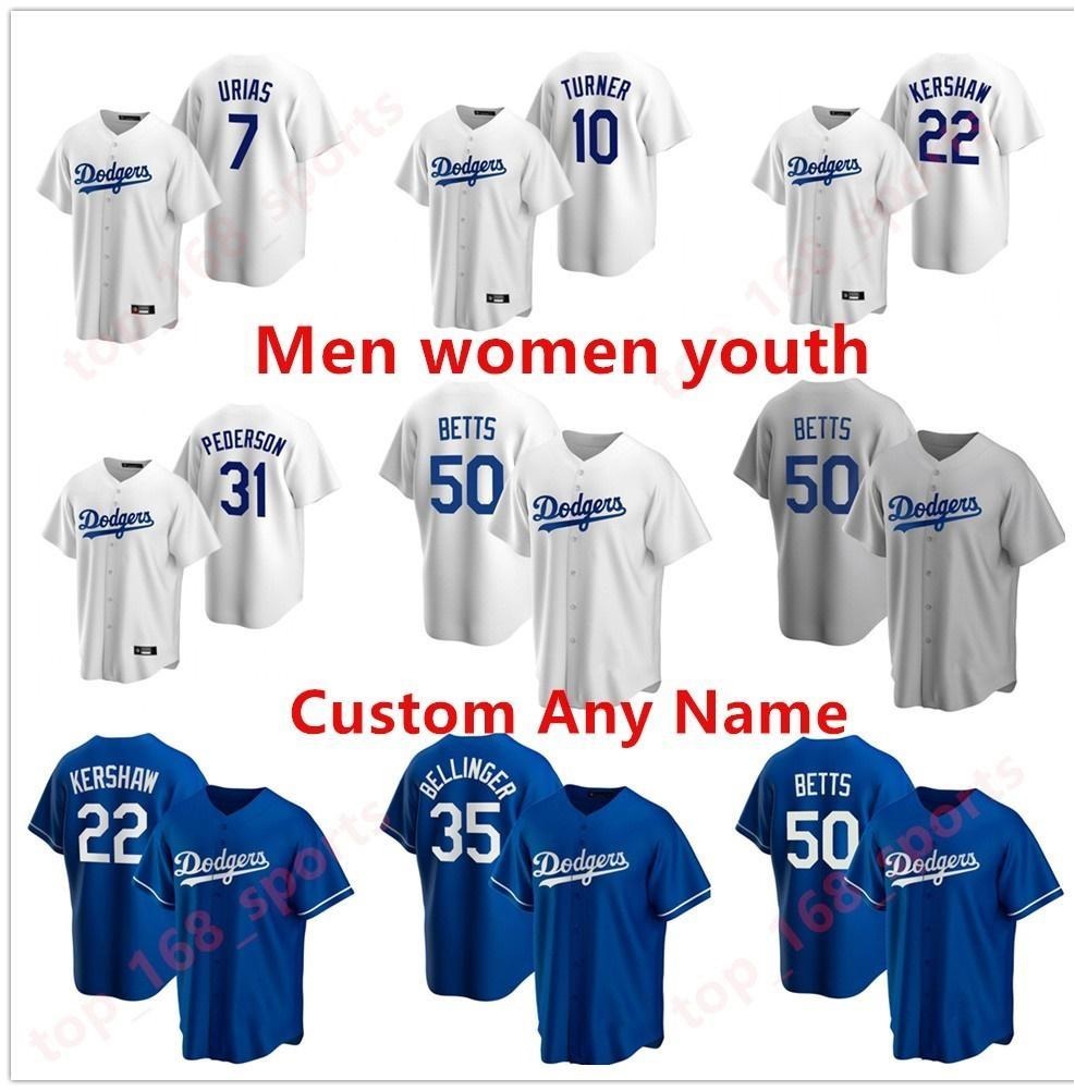 

2021 Los Angeles Men Women youth 50 Mookie Betts Baseball Jerseys Cody Bellinger Justin Turner Max Muncy Dodgers Clayton Kershaw Enrique Her, Blue;black