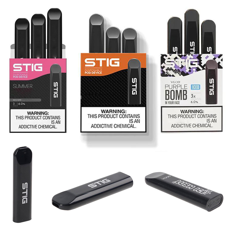 

VGod Stig Disposable Vape Pen Kits 3Pcs/Pack cigarettes 270mAh Battery 1.2ML Vapor Pod Device eCigs Puffbars Vapes