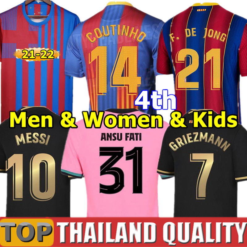 

20 21 BARCA soccer jerseys Messi Barcelona 2021 ANSU FATI GRIEZMANN BRAITHWAITE PEDRI DE JONG COUTINHO Football shirt Men Women Kids Kit uniform, 2020 3rd old spor - women