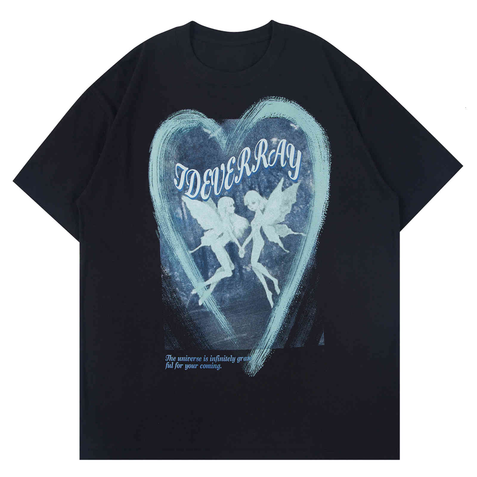 

men's t-shirts lacible hip hop streetwear butterfly fairy graphic t shirt harajuku casual cotton tshirt summer short sleeve tees t, White;black