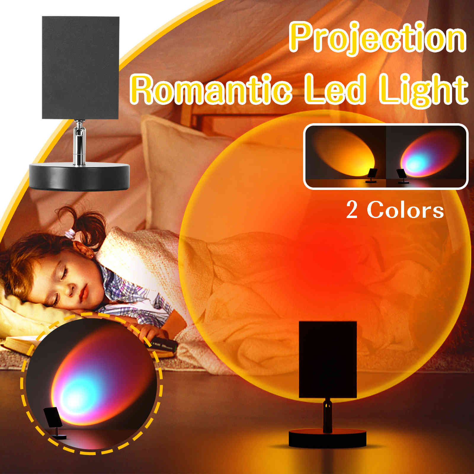 180 sunsets lamp rainbow projector atmosphere led night light to house usb lamp photo room photo decoration wall-image-693569311