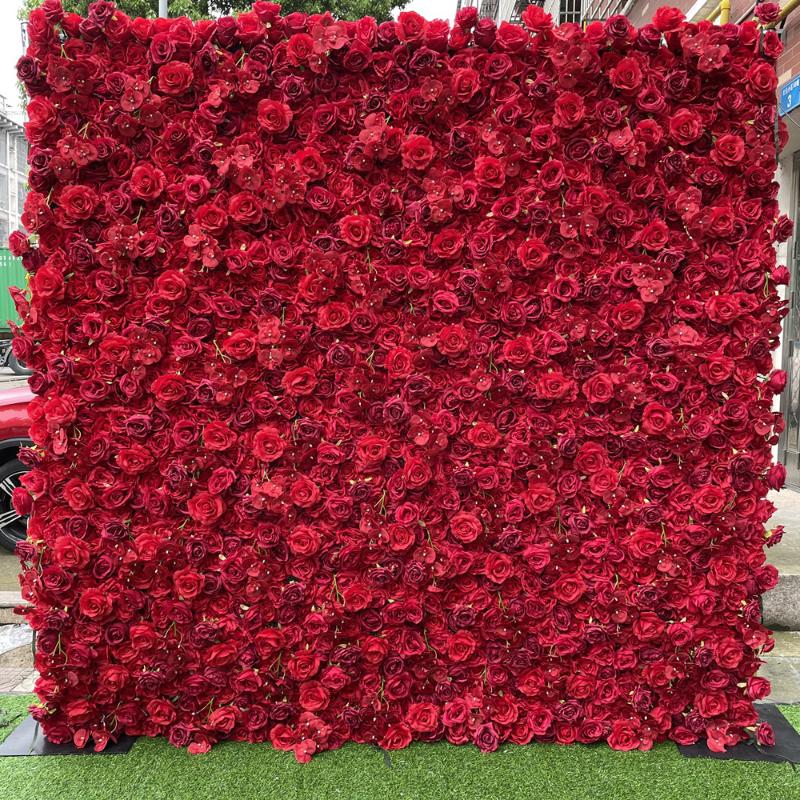 

Decorative Flowers & Wreaths 3D Panels And Roil Artificial Wall Wedding Decoration Fake Red Rose Peony Orchids Backdrop Runners Home Decor, Gy860 panels
