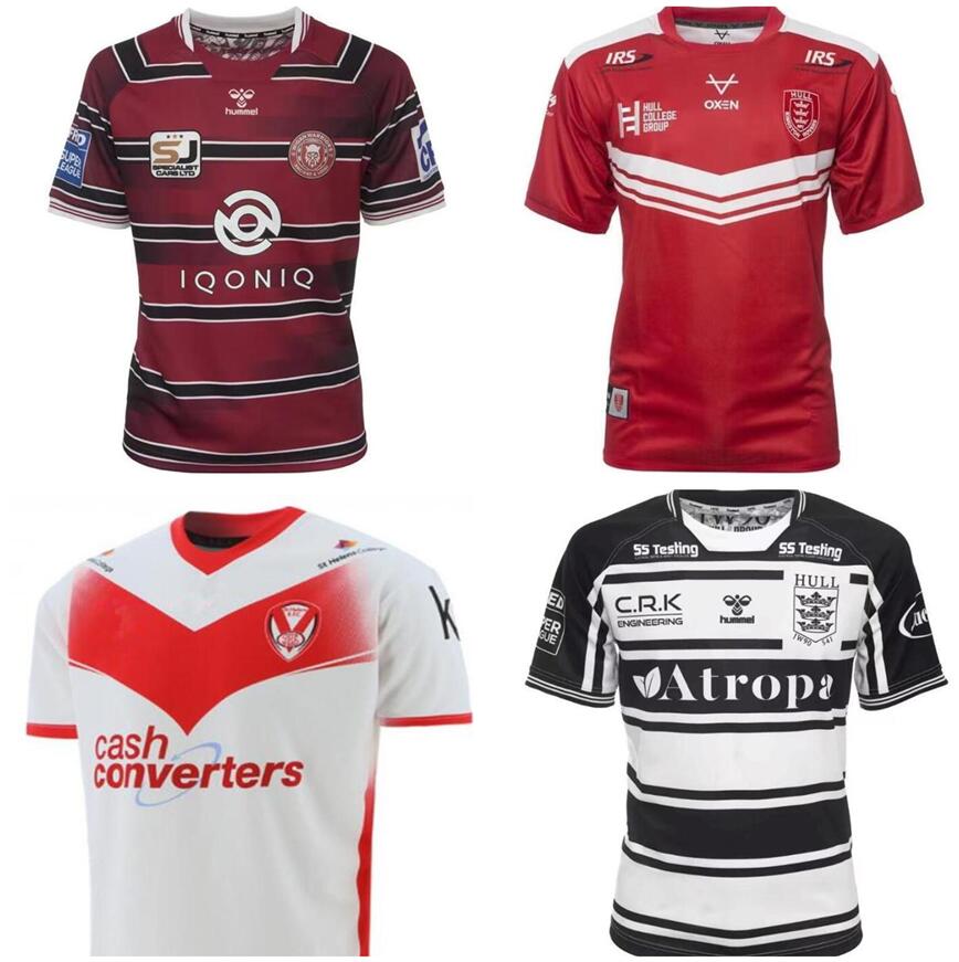 

21 22 men RUGBY Jerseys shirts HULL FC Rovers St Helens WIGAN WARRIOR shirt, Black