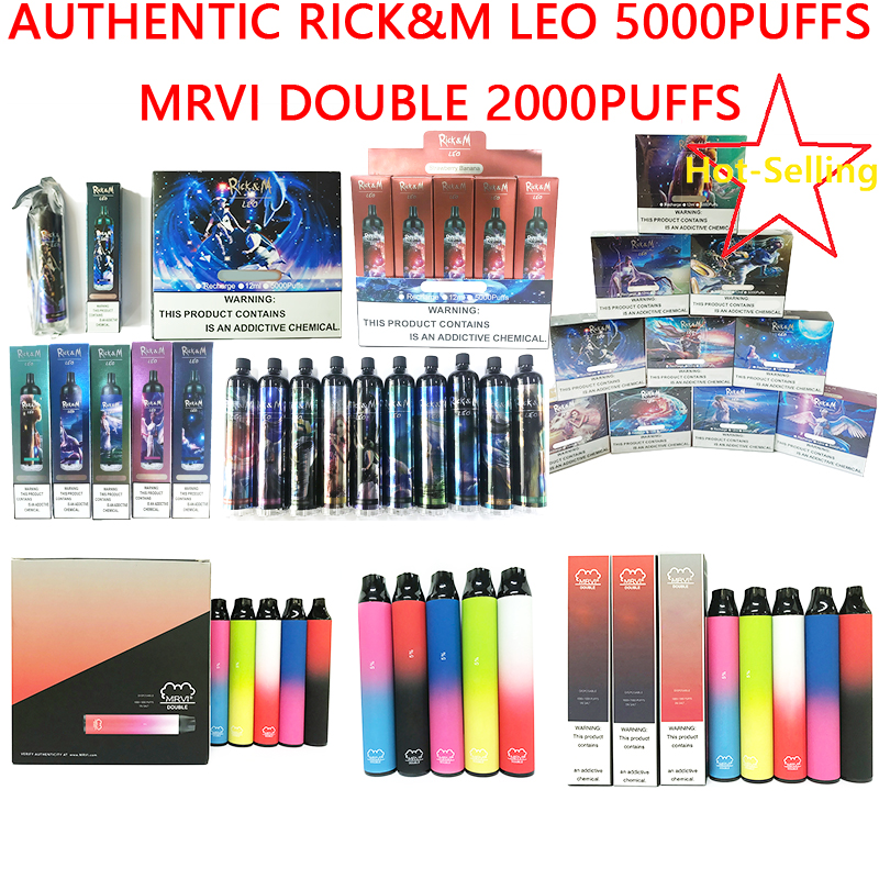 

Original RickM LEO 5000 Puffs Rechargeable Disposable Vape Pen E Cigarette Device With RGB Light 1100mAh Battery 12ml Cartridge Big Vapor Ki