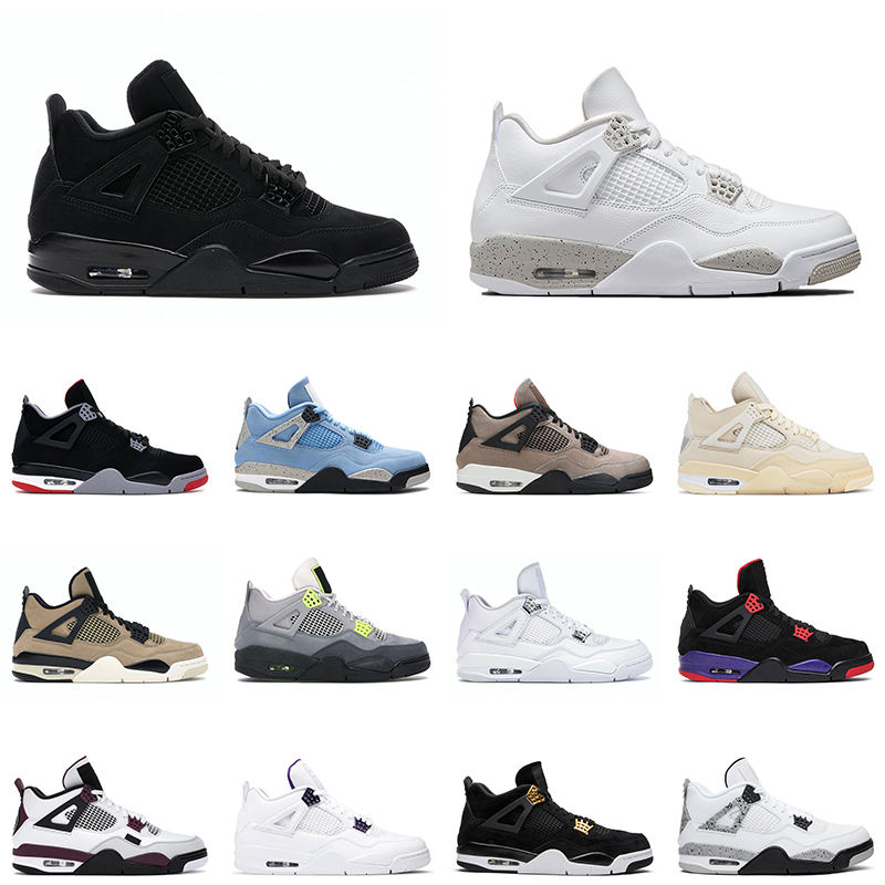 

black cat white oreo 4 basketball shoes men women 4s fire red cool grey mens trainer sports sneakers, # 21