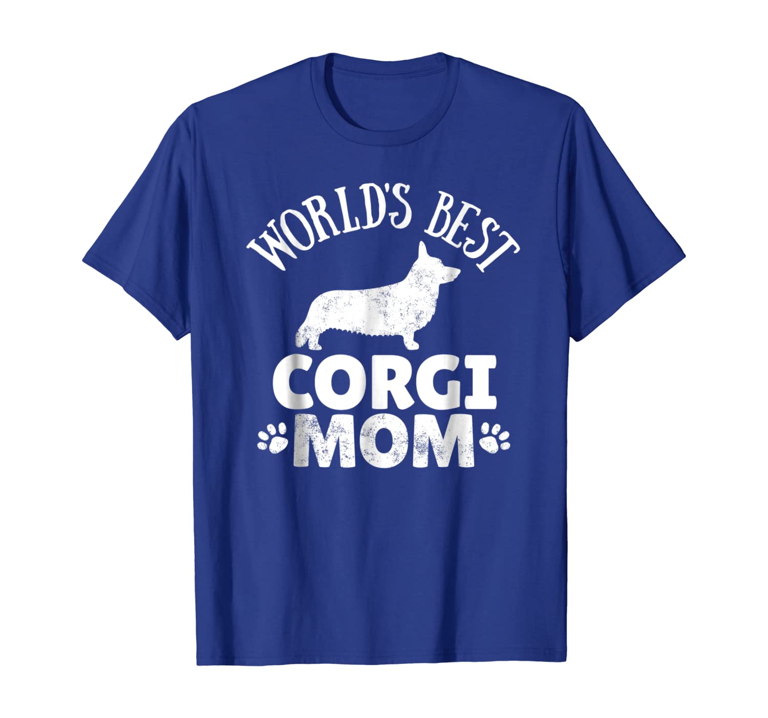 

Corgi Mom Tee - Dog Walking Outfit T-Shirt, White;black