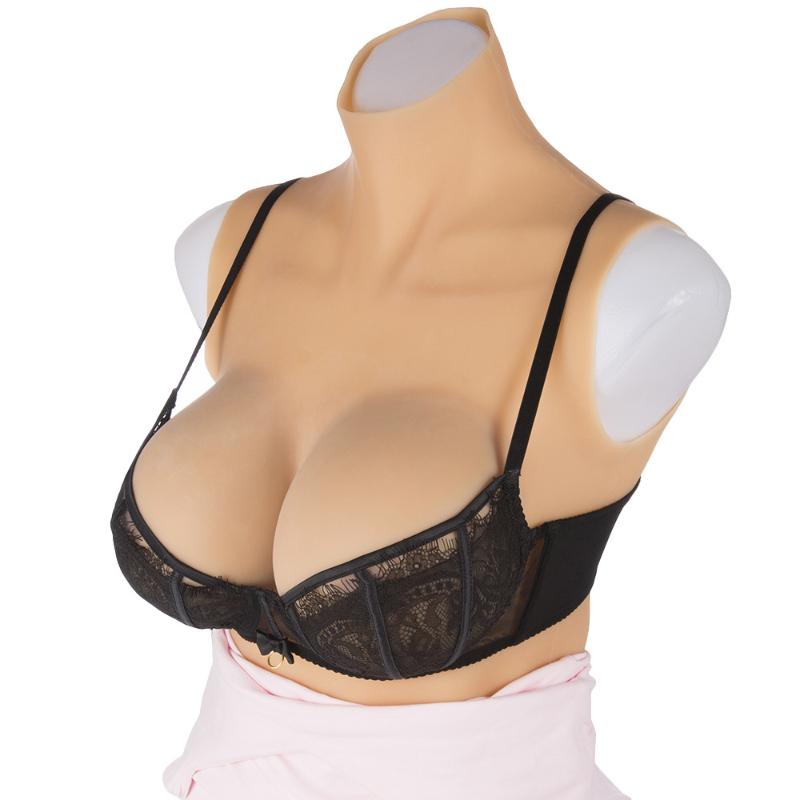 

Women's Shapers 2900g Silicone Boobs Fullbody Tight Suit CD TG TV Drag Queen G Cup Breast Forms 2 Color Transvestiten Crossdresser D E Gift, White