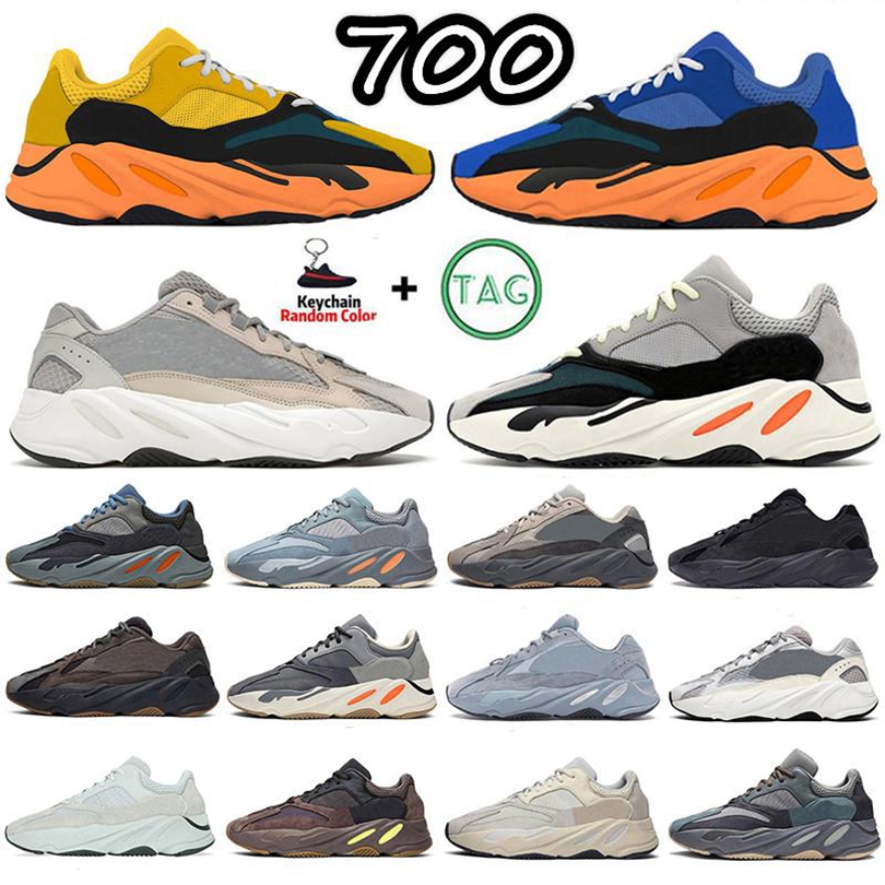 

Fashion Wave Runner Yeezy Boost 700 Running shoes OG Solid Grey Cream Sun Bright Hospital Blue tint Wash Orange Enflame Amber MNVN Designer Sneakers trainers With Box, 11