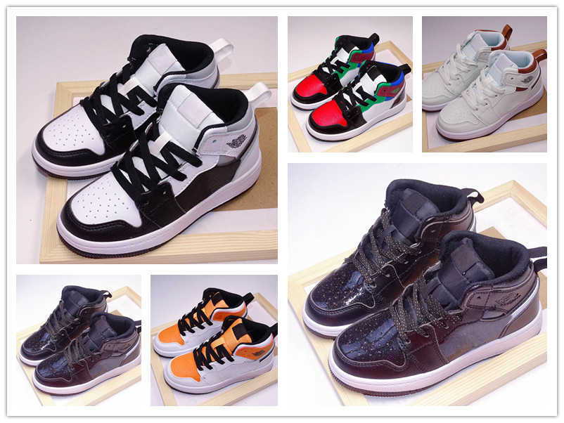 

Mid SE 1 Multi-Colored Black Red Boys Girls Basketball Shoes good quality Jumpman 1s White Orange Athletic Running Sneaker