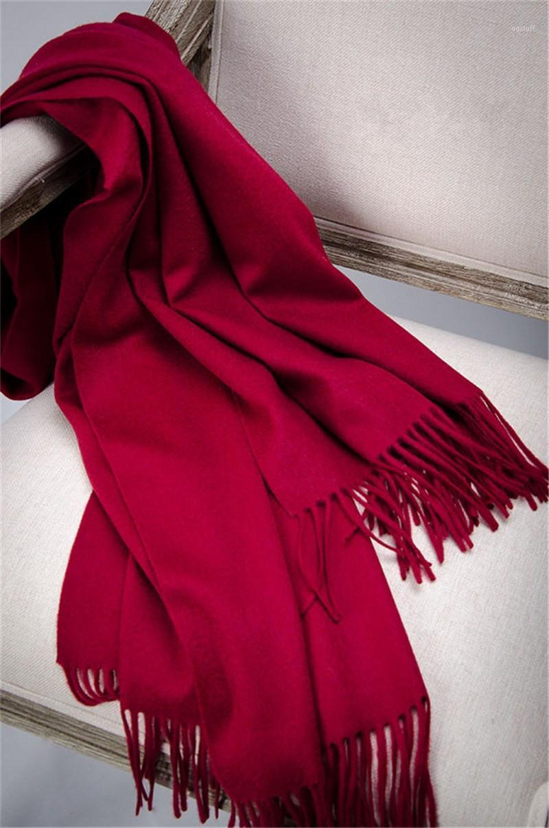 

Scarves 100% Goat Cashmere Women Fashion Water Ripple Woven Thick Scarfs Shawl Pashmina Orange Red 5color 70x200cm, Blue;gray