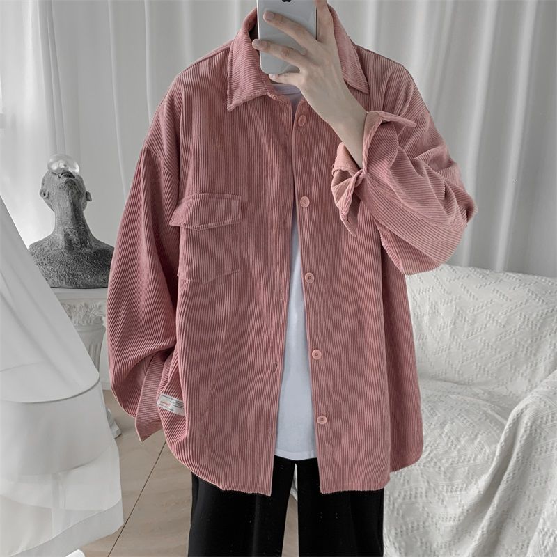 

Men's Jackets male fashion French manga shirts solid color velvet Hawaiian woven shirt long-seelved 4 men's clothes JNMD, 1# shoe box