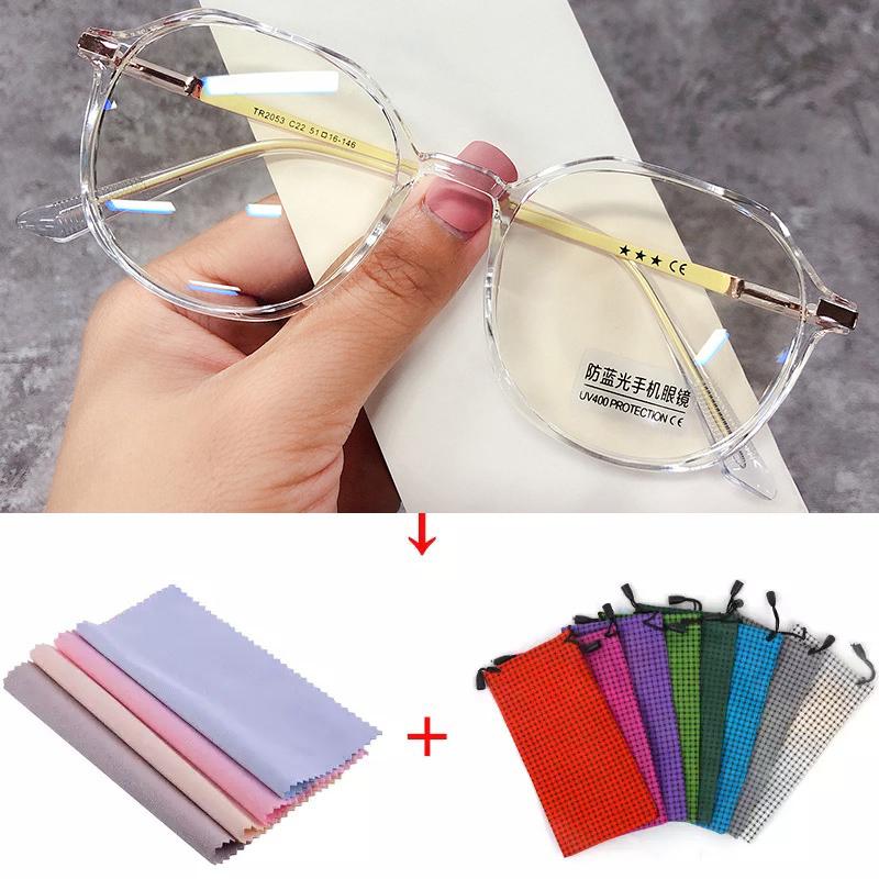 

Sunglasses Blue Light Glasses Trends Fashion Round Transparent Big Eyeglasses Women Retro Style Computer Lenses Decorative Unisex