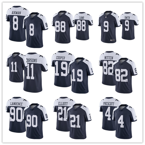 

DallasCowboysMEN Prescott Elliott Jaylon Smith CeeDee Lamb Micah Parsons Demarcus Lawrence Limited Alternate Jersey Football Vapor Untouchable