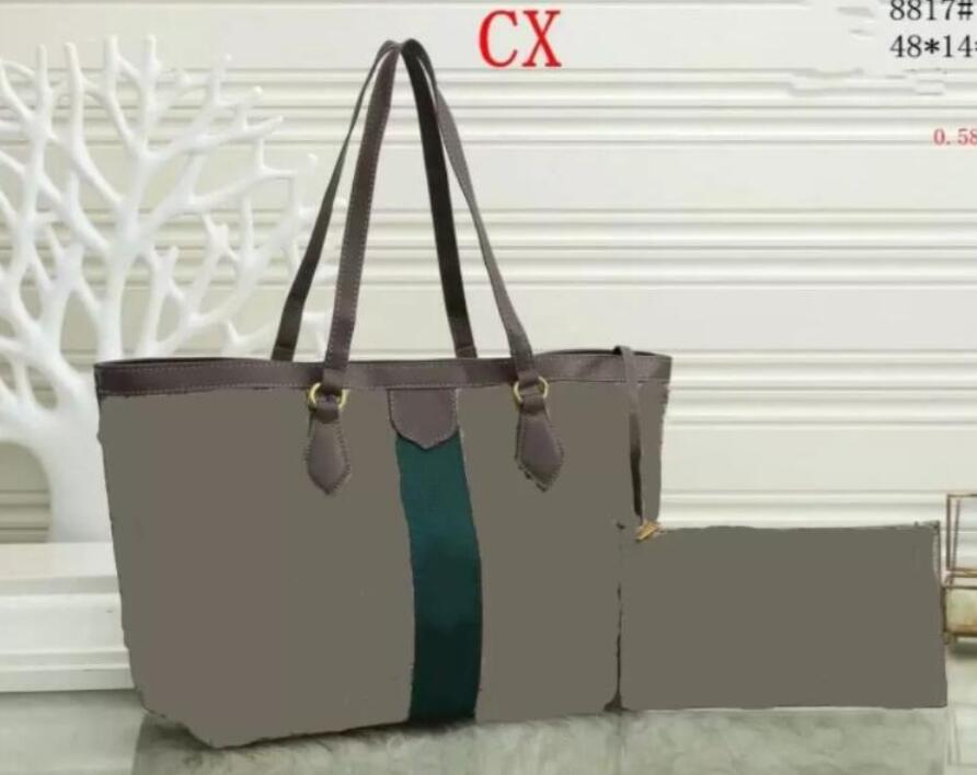 

color Handbag Large totes Capacity Fashion Leather Handbags Women Tote Shoulder Bags Lady Bag purse with wallets 8817#48*14*26cm, Black