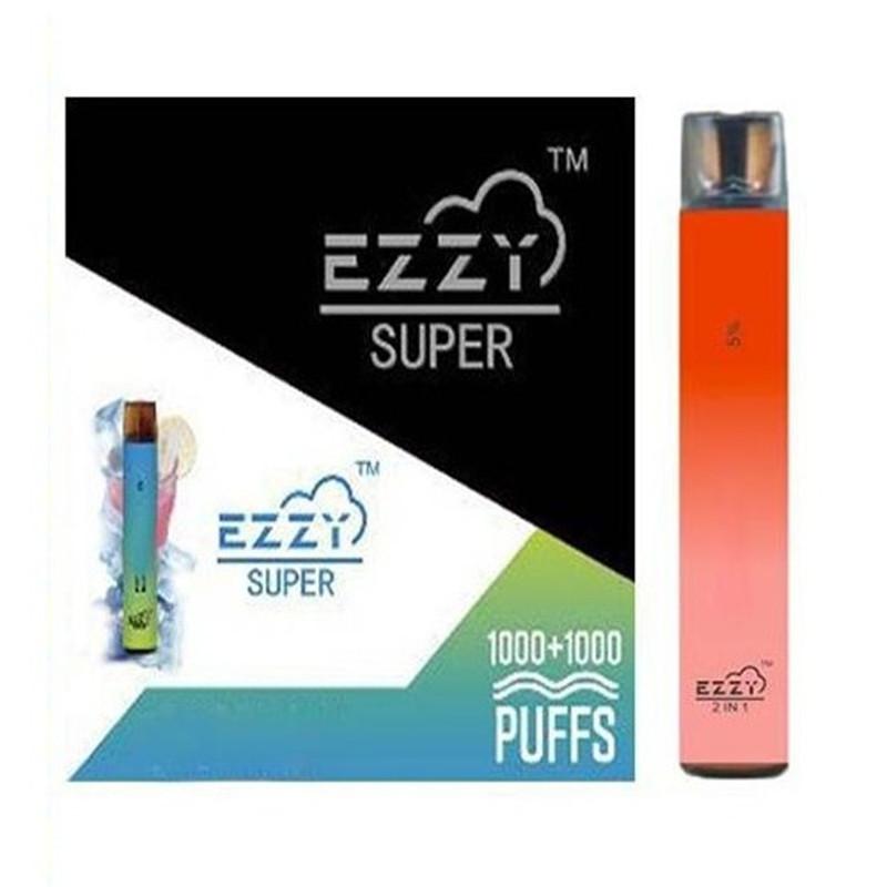 

Ezzy Super 2 IN 1 switch Disposable Vape Pen e cigarette starter kit With 950mAh Battery 6ml Pre-Filled 2000 Puffs100% Original vapors wholesale FREE