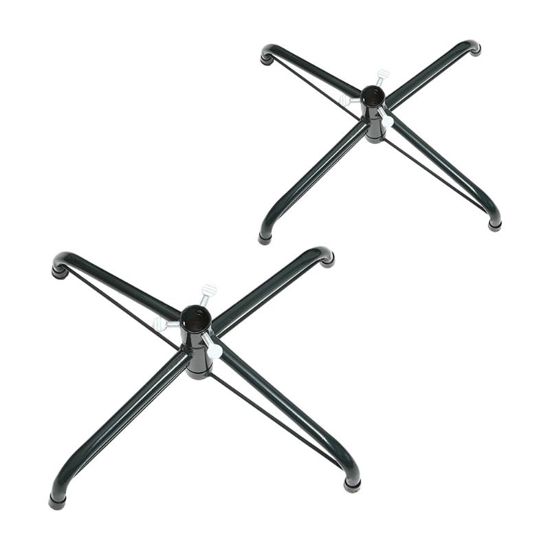 

Christmas Decorations 2Pcs Tree Stands Metal Xmas Support Racks Brackets