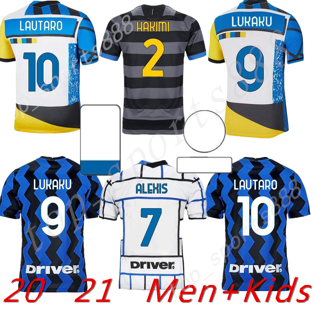 

INTER 2021 2022 LUKAKU LAUTARO 2021-22 fourth soccer jerseys BARELLA DE VRIJ VIDAL 20 21 22 football shirt HAKIMI GAGLIARDINI Men Kids 3rd 4, Black;yellow