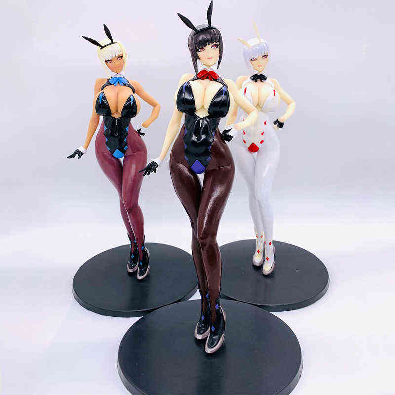 

BUNNY GIRL Izayoi Erika Q-six soft body Sexy girls Action Figure japanese Anime PVC adult Action Figures toys Anime figures Toy AA220311, Hard body no box