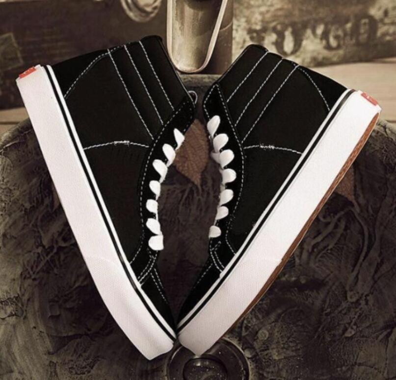 

DORP Classics Black White High Skateboard Shoes Old Skool Sk8-hi Canvas Men Women Casual Flat Shoe Sneakers 35-44
