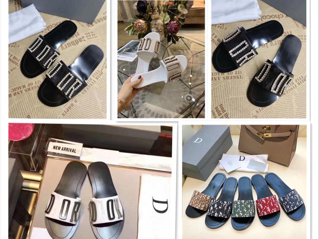 

Woman Man Sandals Slippers Shoes slippers High Quality Sandals Slippers Casual Shoes Trainers Flat shoes Slide Eu:35-41 With box, Black