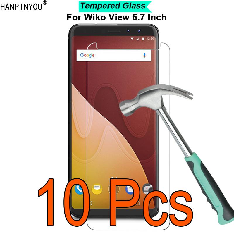 

Cell Phone Screen Protectors 10 Pcs/Lot For Wiko View 5.7" 9H Hardness 2.5D Ultra-thin Tough Toughened Tempered Glass Film Protector Protect