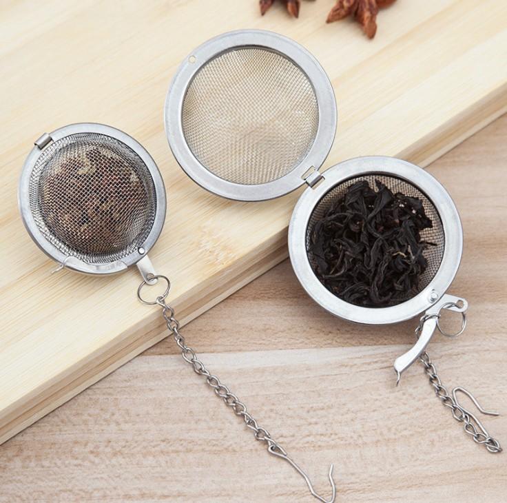 

100PCS Teaware Stainless Steel Mesh Tea Ball Infuser Strainer Sphere Locking Spice Tea-Filter Filtration Herbal Cup Drink Tools