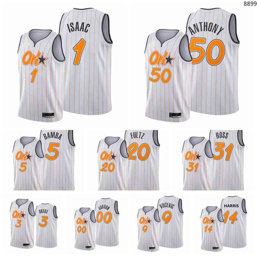 

Orlando's Magic's Cole Anthony Jonathan Isaac Mohamed Bamba Markelle Fultz Terrence Ross Ignas Brazdeikis NBA's Basketball Jersey, Black;red