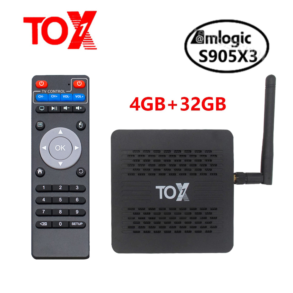 

TOX1 Amlogic S905X3 Android 9.0 TV Box 4GB 32GB Set top boxes 2.4G 5G WiFi BT 4.2 1000M 4K TVBOX VS X96 Max Plus