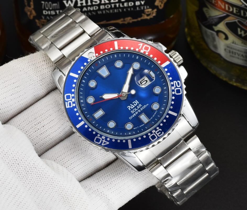 

Wristwatches Man WristWatch Waterproof Chronograph Men Watch Military Top Gold Stainless Steel Sport Male Clock, 13