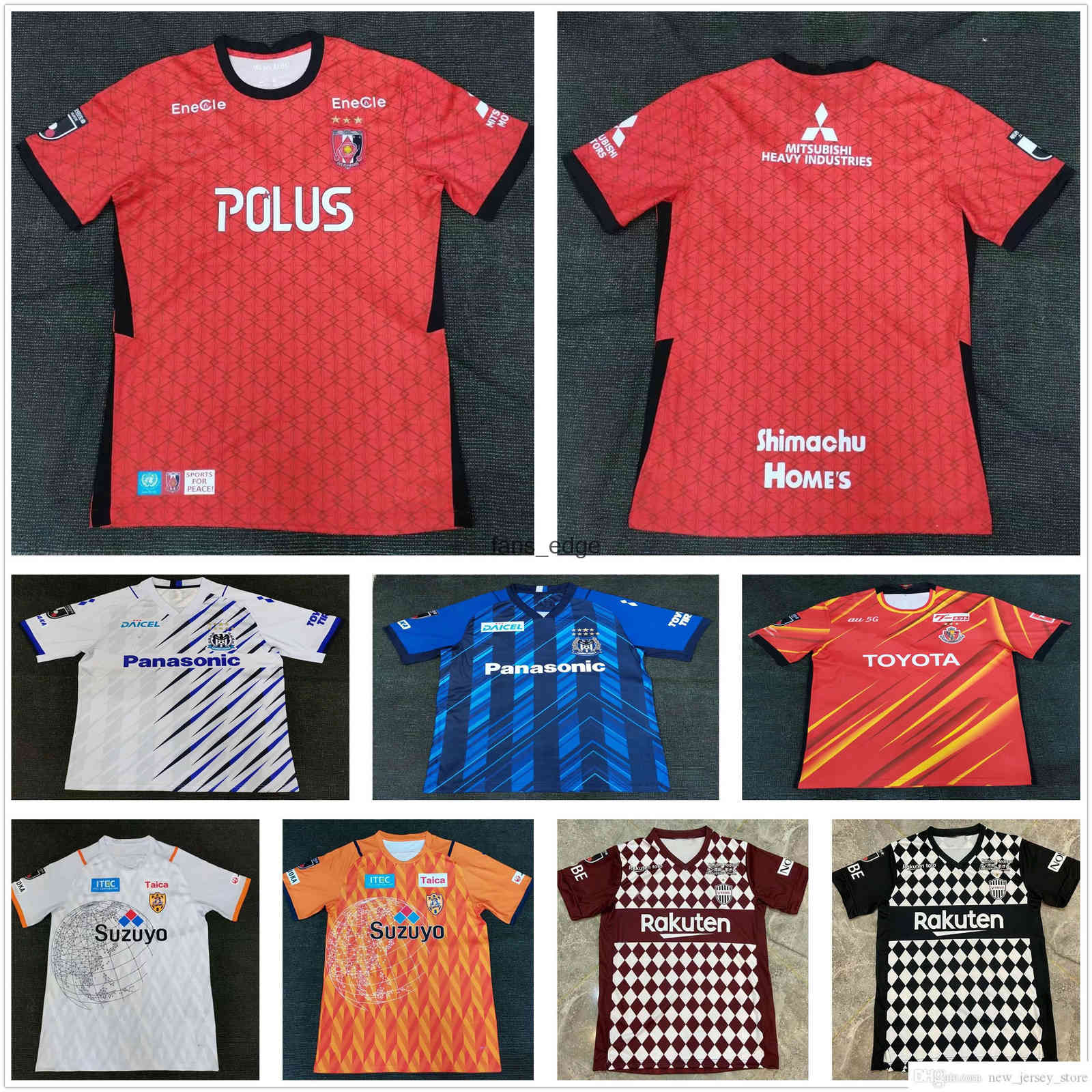 

21 22 J League Urawa Red Diamonds Soccer Jerseys Shimizu S-Pulse Gamba Osaka Nagoya Grampus Vissel A.INIESTA Customize 2021 Football Shirts Jersey, Black;yellow