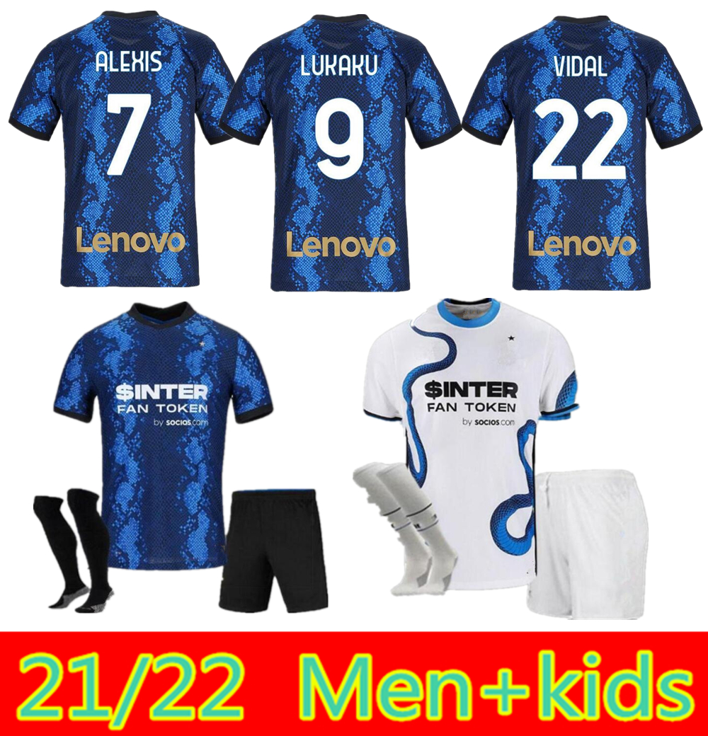 

Adult kids kit INTER BARELLA 4th soccer jersey LUKAKU VIDAL LAUTARO ERIKSEN ALEXIS 20 21 DE VRIJ football shirt 2021 2022 HAKIMI uniforms