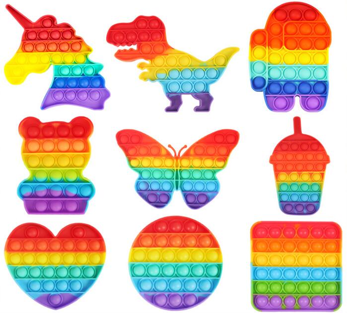 

20 Styles Push Pop Bubble Fidget Sensory Toy Autism Special Needs Stress Reliever Toys Adult Kids Funny Antistress Fidget Toys