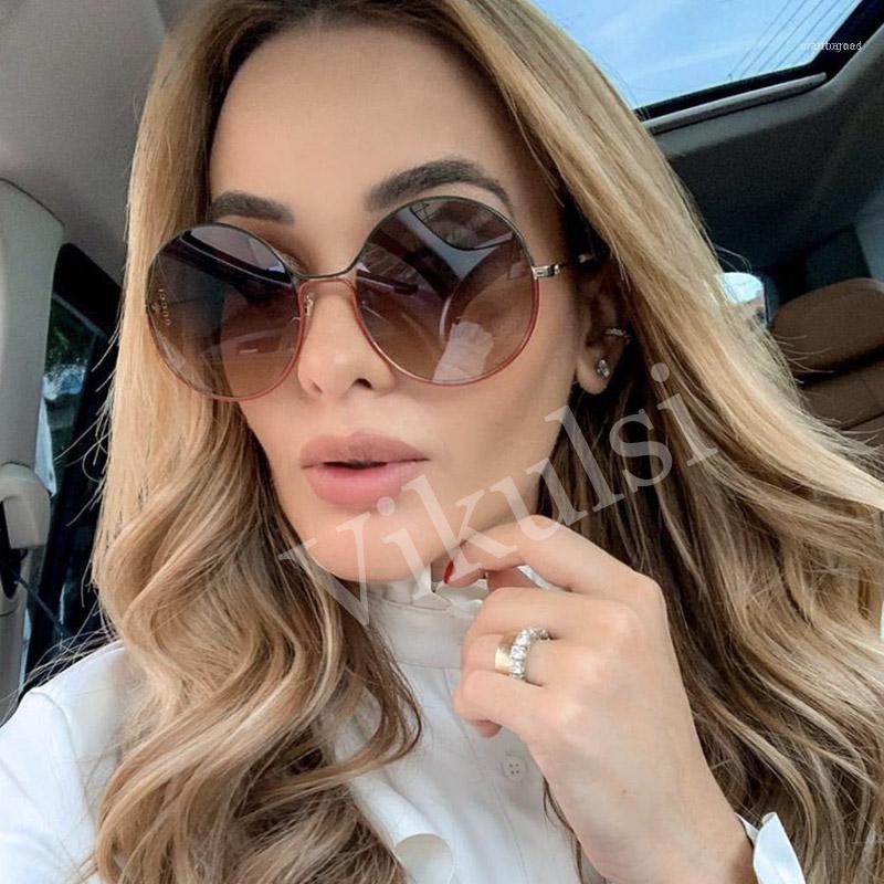 

Sunglasses Big Round Men Women Fashion Green Red Metal Frame Sun Glasses Vintage Punk Brand Designer UV400 Lente De Sol Mujer1