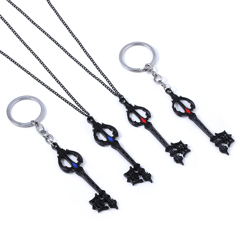 

Hot Game Kingdom Hearts Sora Keyblade Alloy Key Chains Keychain Keyfob Keyring Key Chain Pendant Necklace Jewelry Accessories, Silver