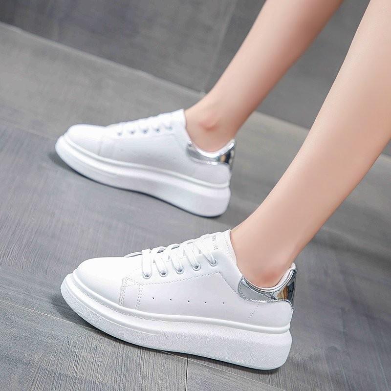 

Dress Shoes Thick-soled White Women 2021 Spring All-match Casual Sports Trifle Soft Bottom Increased Single Shoes35-44, Black
