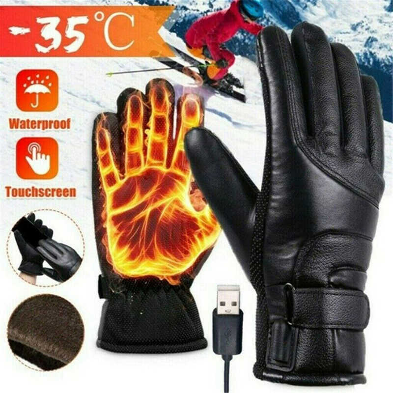 

2020 Electric Heated Gloves Motorcycle Street Gear Racing Gloves Snowboard Skiing Gloves Windproof Waterproof Men Women P0820, Switch