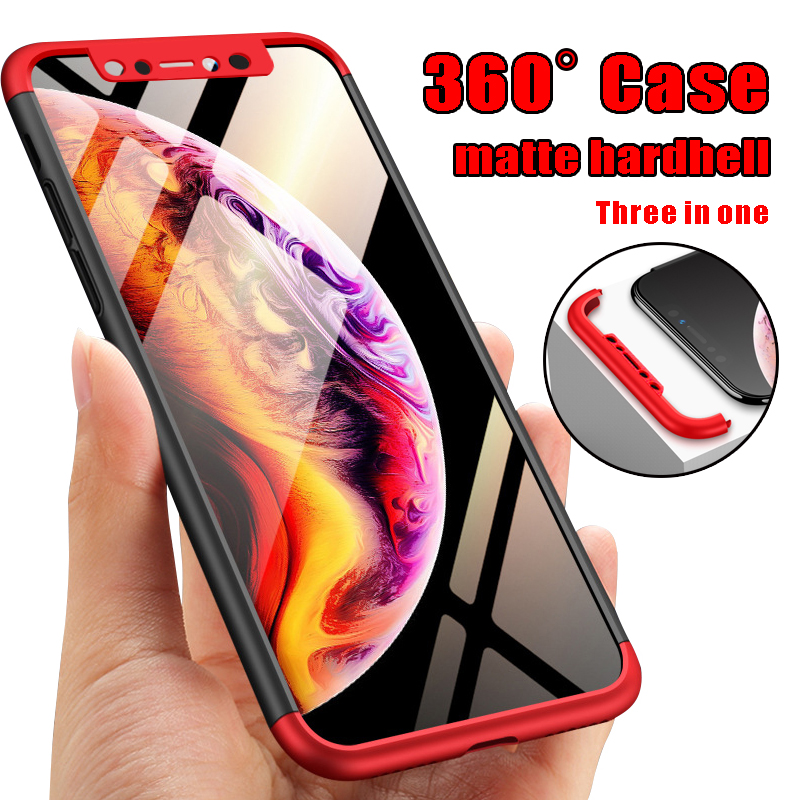 

3 in 1 Full Protection Cell Phone Cases for iphone 12 11 12mini 11pro max 7/8, Red