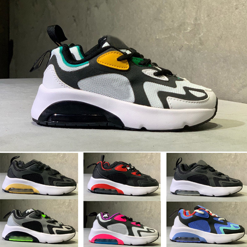 

200 Summer Breathe Children Running shoes boy girl youth kid sport air Sneaker size 28-35, Black