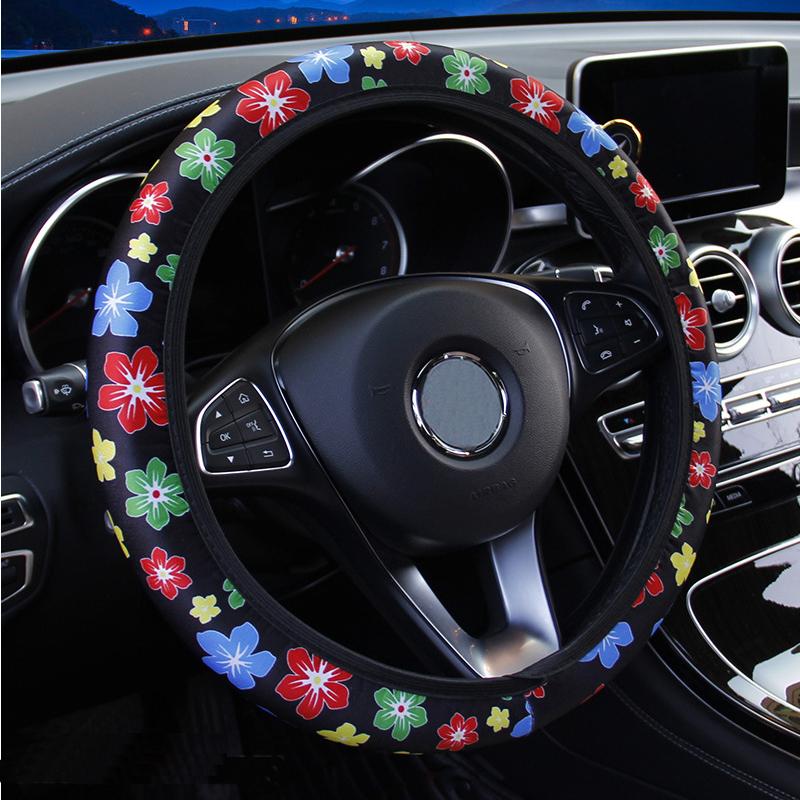

Steering Wheel Covers Universal Car Cover Car-styling Suitable Auto Steering-Wheel Beetle Print Accessories