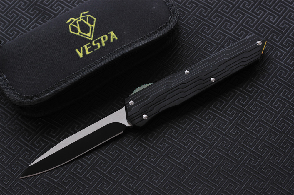 

High quality VESPA Version folding Knife Blade:M390(StoneWash) Handle:7075Aluminum+TC4,Outdoor camping survival knives EDC tools