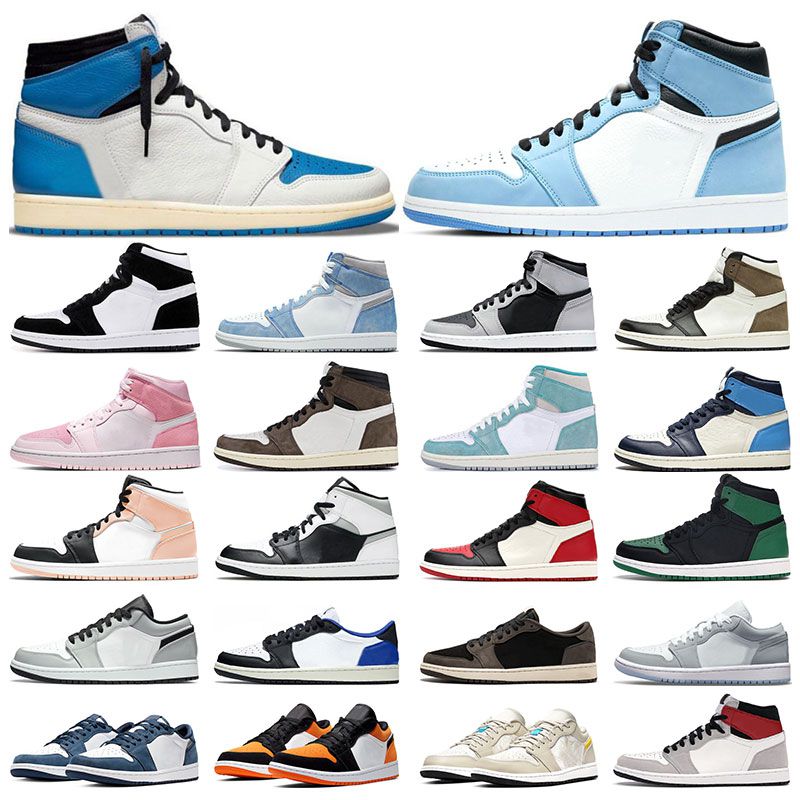 

men Basketball Shoes 1 1s University Blue Hyper Royal Dark Mocha Shadow 2.0 Obsidian Twist Silver Toe Digital Pink Womens sneakers Sports Trainers, 19