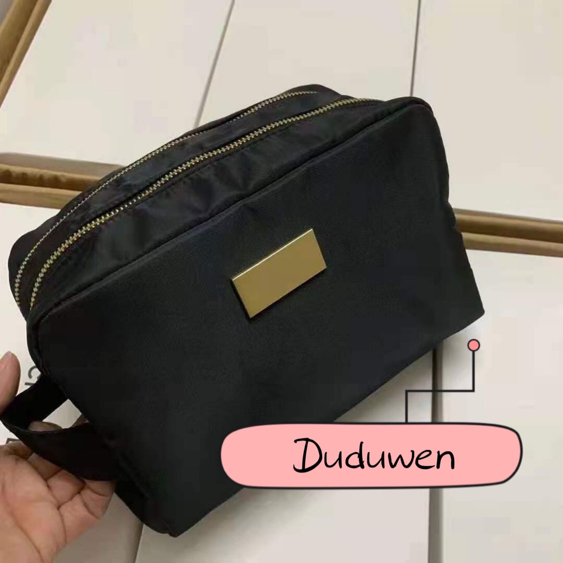 

hot~C makeup storage bag double layer zipper with gift box