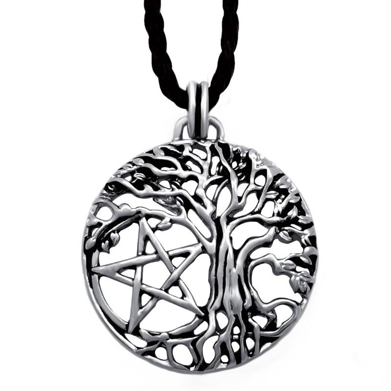

Stainless Steel Men's Tree Of Life Pentacle Pendant Necklace Necklaces