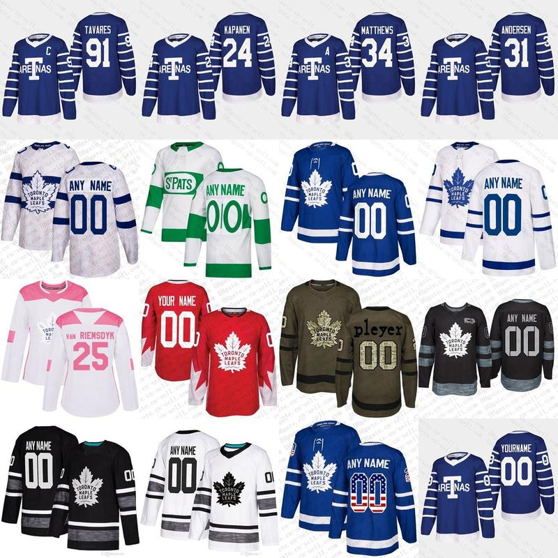 

FactoryOut Custom 24 Kapanen Frederik Andersen Matthews Mitch Marner William Nylander 91 Tavares Morgan Rielly Maple Leafs Ice Hockey Jerseys -6XL, Stadium series ad