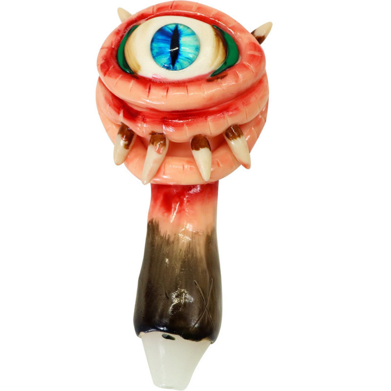 

3D Cartoon pipe Hand Pipes Heady dry herb tobacco Pipe with Coloured drawing Oil Burner Pipe