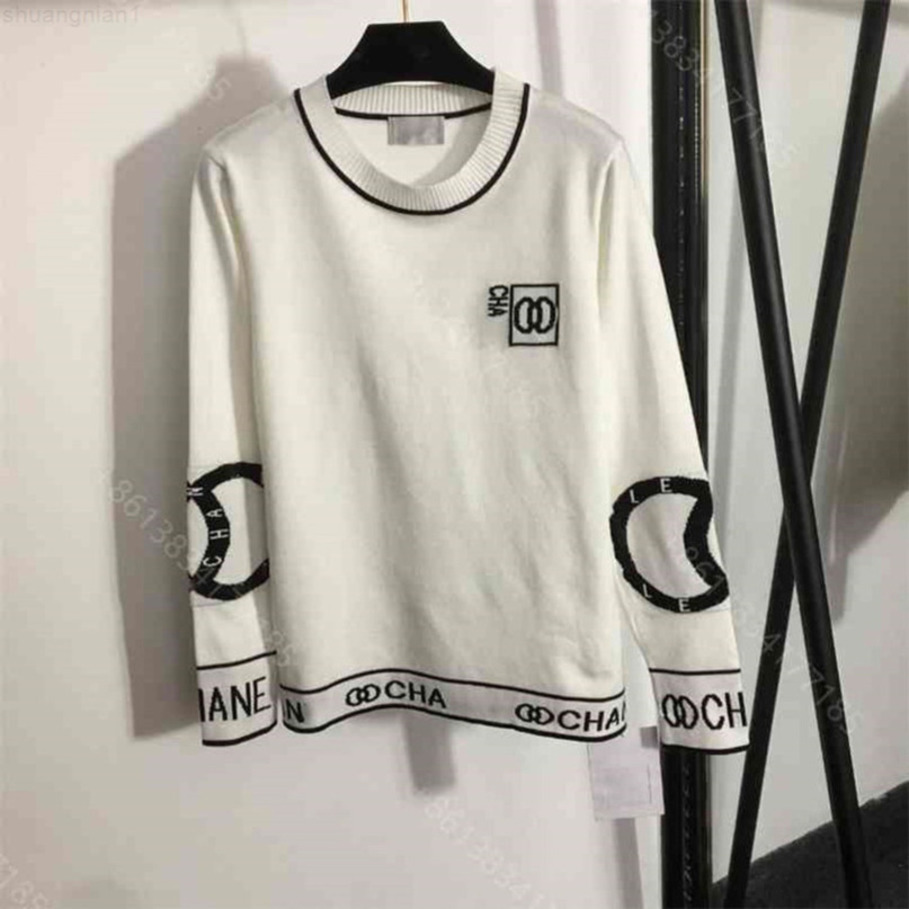 

2021ss designer women wool knit sweater coat round neck pullover letter logo brand autumn long sleeve coats jackets top womens designer clothes wholesale