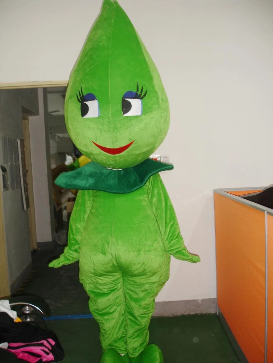 High quality green water drop Mascot Costumes Halloween Fancy Party Dress Cartoon Character Carnival Xmas Easter Advertising Birthday Party Costu-image-735419359
